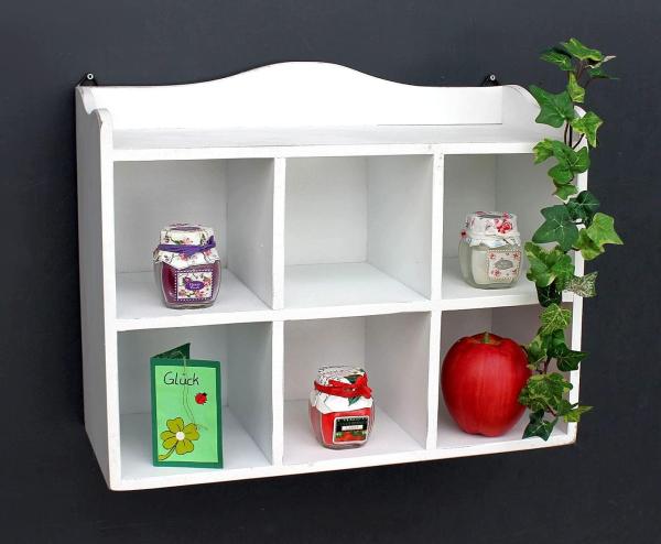 Setzkasten Wandregal 12020 Regal 40cm Vintage Shabby Landhaus Küchenregal Weiß Bild 7