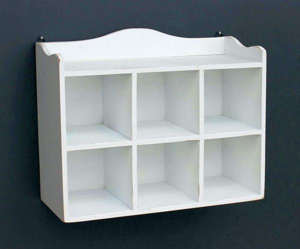 Setzkasten Wandregal 12020 Regal 40cm Vintage Shabby Landhaus Küchenregal Weiß Bild 3
