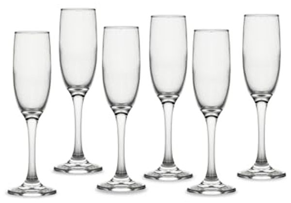 ECHTWERK Sektglas Champagnerkelche Set 170 ml, 6-tlg, Glas, für Champagner, Schaumwein, Aperitifs, ideal für Feierlichkeiten