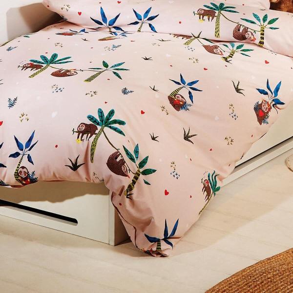 Kaeppel Renforcé Junior Bettwäsche Faultiere 135x200 + 80x80 cm Bild 3