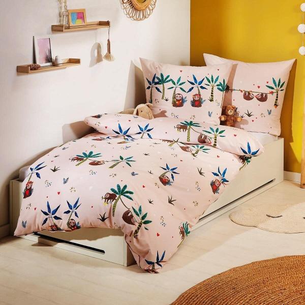 Kaeppel Renforcé Junior Bettwäsche Faultiere 135x200 + 80x80 cm Bild 1