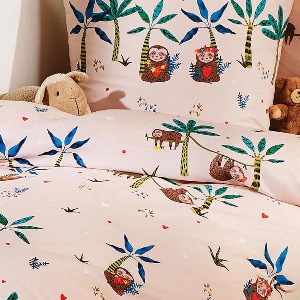 Kaeppel Renforcé Junior Bettwäsche Faultiere 135x200 + 80x80 cm Bild 4