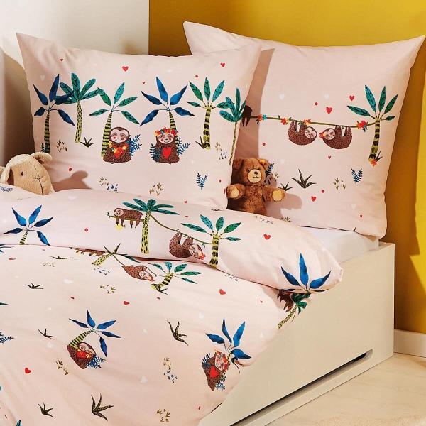 Kaeppel Renforcé Junior Bettwäsche Faultiere 135x200 + 80x80 cm Bild 2