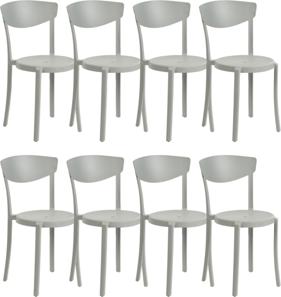 Esszimmerstuhl 8er Set VIESTE Hellgrau