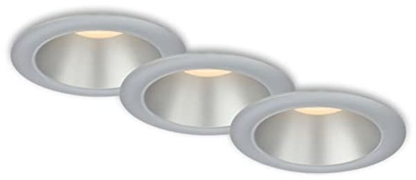 Di-Ka LED Einbauleuchte Fundu 3er Set chrom-matt Ø 9,5 cm 4,9W, warmweiß