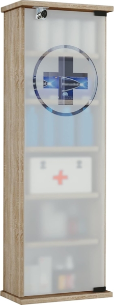 VCM Medizinschrank Gusal 916993 Sonoma-Eiche H. 92 x B. 31 x T. 18 cm