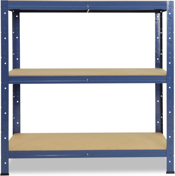 shelfplaza HOME 100x70x45 cm Schwerlastregal in blau mit 3 Böden und 175 kg Traglast pro Boden Bild 5