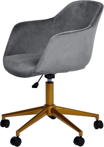 Jahnke BÜROSTUHL Shell Worx SAMT PALLADIUMGRAU/GOLDFARBEN