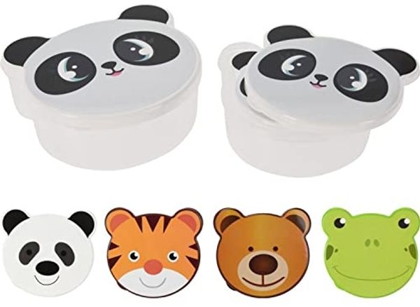 24x Vorratsdosen Tiere 4er Set Deckel Gefäß Box Behälter Aufbewahrung Reis Kekse
