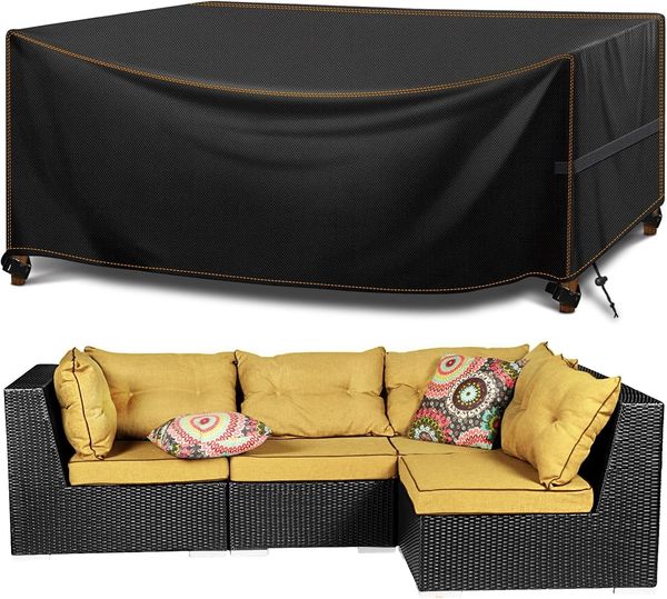 MUPAS Gartenmöbel Abdeckung Wasserdicht Winddicht Schwerlast 420D Oxford Gewebe Verbessertes UV-Beständiges Abdeckplane Gartenmöbel für Outdoor-Sofa Gartentische, Stühle und Möbelsets 242 x 162 x 100 cm