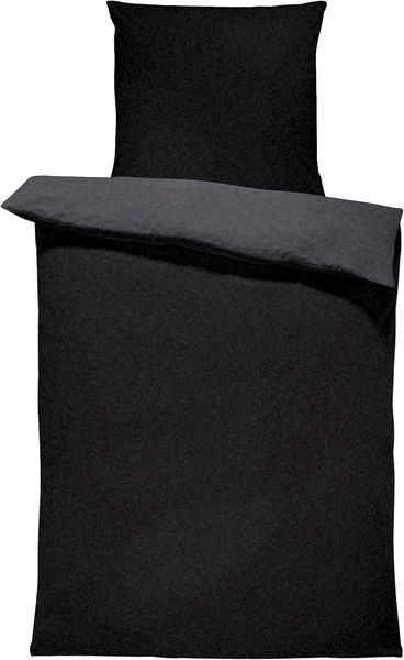 One Home Bettwäsche Doubleface Unifarben, Fleece, 2 teilig, Wende modern, kuschelig flauschig warm weich Winter Komfortgröße