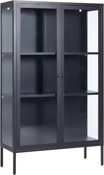 Vitrine NASH Metall 90 cm 35 cm Schwarz
