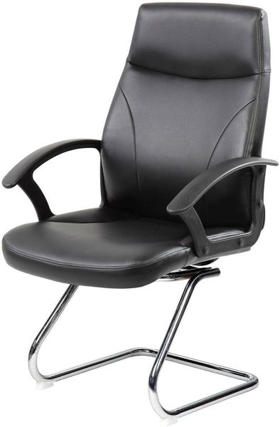 Dmora - Stuhl Macquarie, Chefsessel mit Armlehnen, Ergonomischer Bürostuhl, Schwarz, 60x59h95 cm
