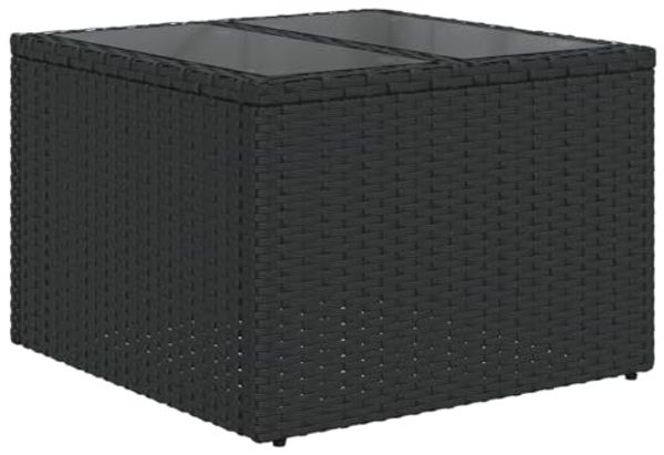 vidaXL 5-tlg. Garten-Sofagarnitur mit Kissen Schwarz Poly Rattan 3251213 Bild 7