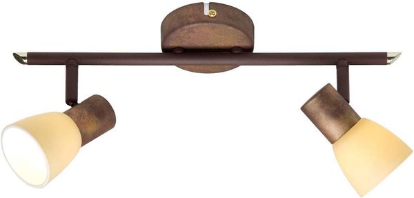 Brilliant Leuchten No. 35813-56 Spotrohr Luca E14 2-flammig altkupfer champagner Bild 3