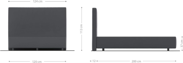 Boxspringgestell Dream-Well Plüsch-Cord Beige 120x200 cm Bild 3