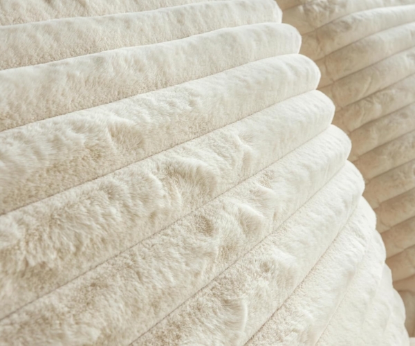 Boxspringgestell Dream-Well Plüsch-Cord Beige 120x200 cm Bild 4