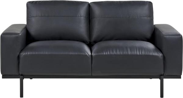 2-Sitzer Sofa Kunstleder schwarz SOVIK