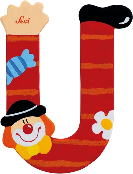 Sevi Wooden letter U Clown (81757)
