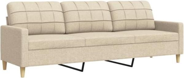 3-Sitzer-Sofa Creme 210 cm Stoff 4007416