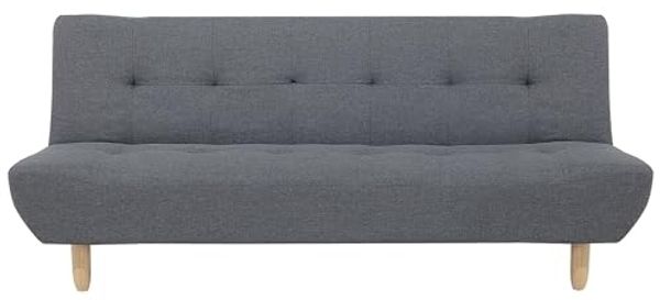 Schlafsofa 3-Sitzer Polsterbezug dunkelgrau ALSTEN