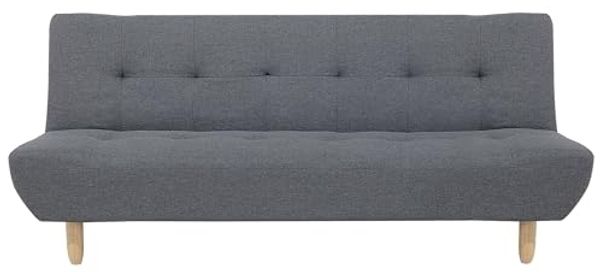 Schlafsofa 3-Sitzer Polsterbezug dunkelgrau ALSTEN