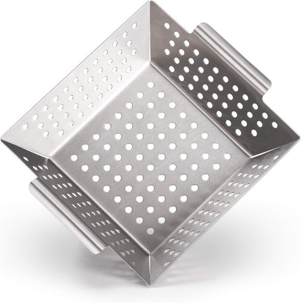 Blumtal Grillschale Grillkorb aus 100% Edelstahl, Edelstahl, (Grillzubehör, 1-St), perfekt für Grillgemüse, Grillschale geeignet für alle Grillarten