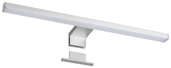 SEBSON Spiegelleuchte LED Spiegellampe Bad 40cm mit Touch Schalter & Stecker 8W 550lm 4000K, LED integriert, neutralweiß, Aufbauleuchte + Klemmleuchte, Touchfunktion, Netzstecker, IP44