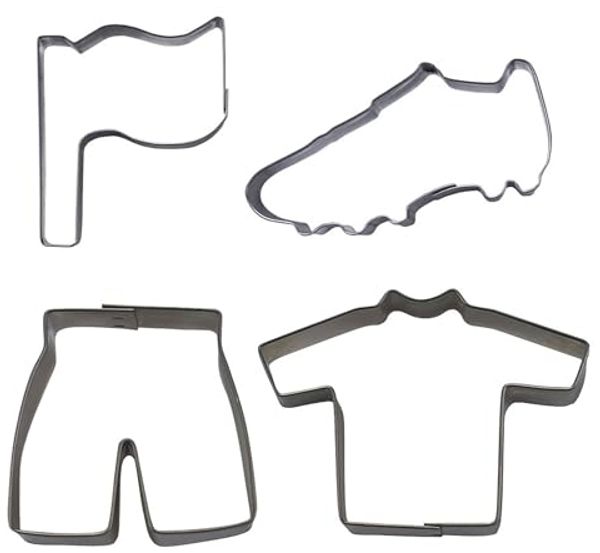 Städter Ausstechform Fußball-Fieber 6?8 cm Set, 4-tlg. Edelstahl