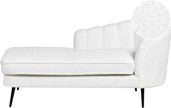 Chaiselongue Bouclé cremeweiß rechtsseitig ALLIER