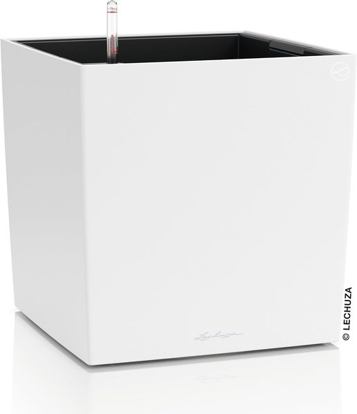Lechuza® Blumentopf CUBE Color 40, weiß