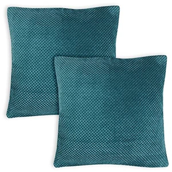 Haus und Deko Kissenbezüge Kissenbezug 2er Set Dekokissen Kissenhülle Waben Kissen Chenille Webst, (2 Stück)