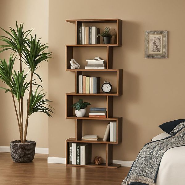 Dmora - Bücherregal Lucio, Schrank mit Regalen, Bürobibliothek, 100 % Made in Italy, 80 x 25 x 192 cm, Ahorn,