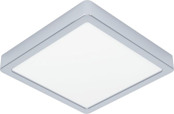 EGLO LED Deckenlampe Fueva 6, Bad Deckenleuchte 22x22 cm, Badlampe aus Stahl in Chrom und Kunststoff in Weiß, Badezimer Lampe, warmweiß-kaltweiß, IP44