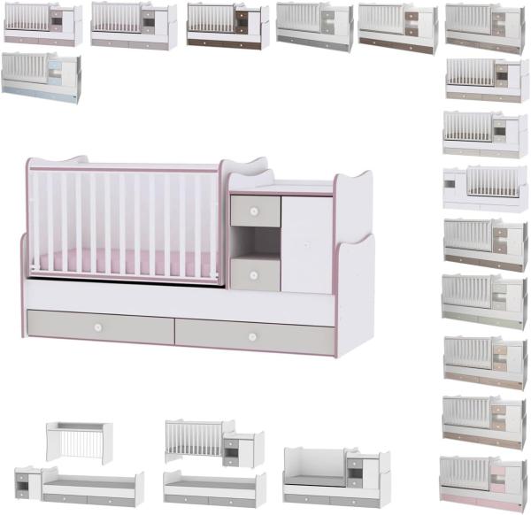 Lorelli '3-in-1 Mini Max' Babybett umbaubar, rosa
