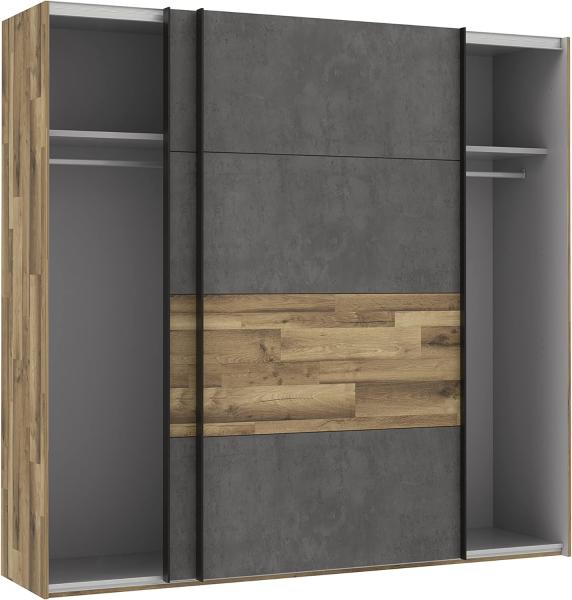 FORTE Ricciano Kleiderschrank, Holzwerkstoff, Braun/Grau, 220,1 x 210,5 x 61,2 cm Bild 4