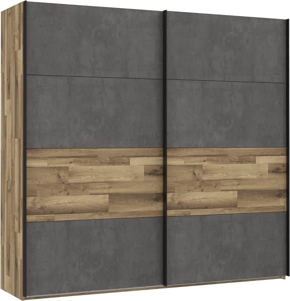 FORTE Ricciano Kleiderschrank, Holzwerkstoff, Braun/Grau, 220,1 x 210,5 x 61,2 cm Bild 3