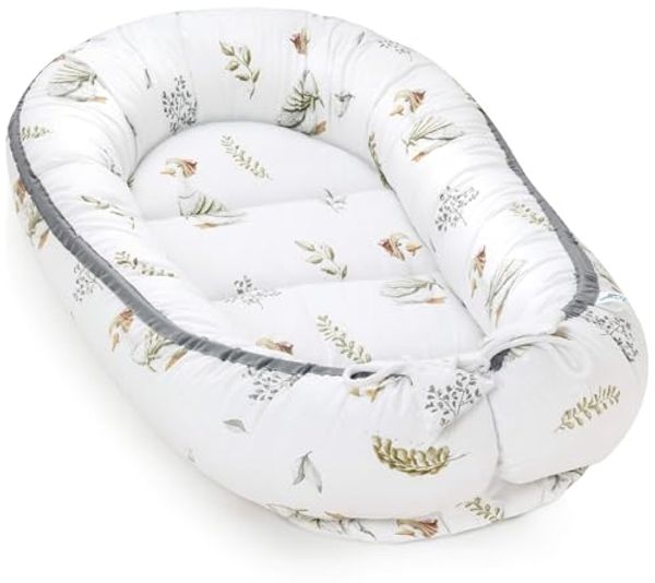 Pepi - Baby-Nest - Nestchen Baby - Baby-Nestchen für Neugeborene mit antiallergischer Füllung - Kokon für Sommer Frühling - hergestellt aus 100% Baumwolle