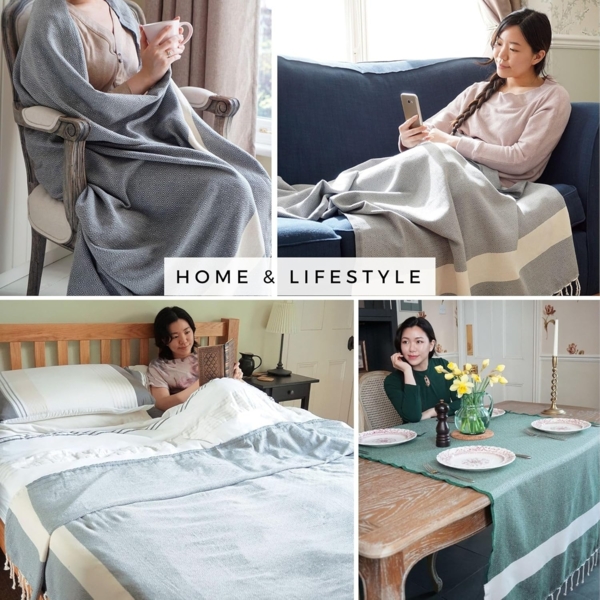 furora HOLIDAY Strandtuch XXL groß 200x200 cm Strand Tuch, aus Baumwolle, Stranddecke, Vielseitig, schöne Farben, hochwertige Verarbeitung Bild 7