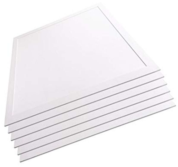 LUXULA LED Panel 6x LED-Panel, 62x62 cm, 36W, 3600lm, inkl. Netzteilen, LED fest integriert, neutralweiß (4000K)