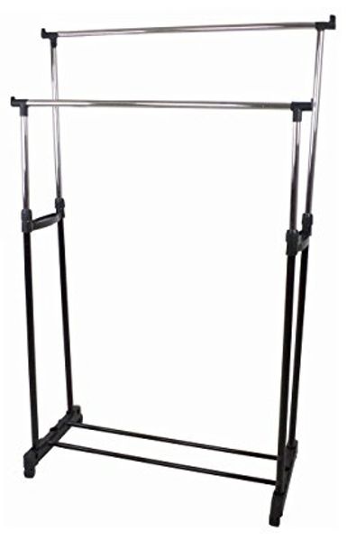 Kleiderständer 86x42x170cm Schuhablage rollbar höhenverstellbar Garderobenständer