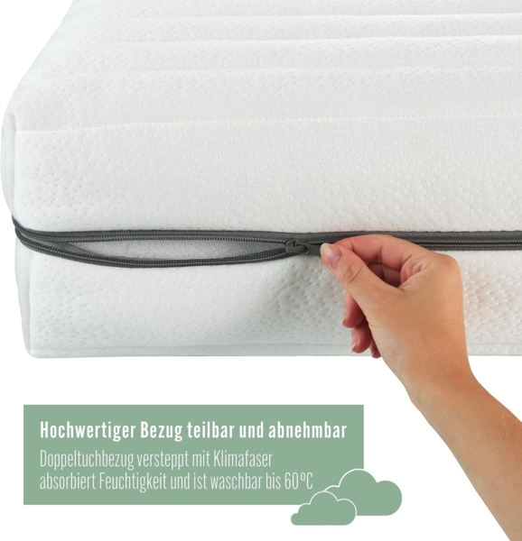 Matratzenheld Wellness Matratze | Made in Germany | Orthopädische 7-Zonen Kaltschaummatratze | produziert in Deutschland | Härtegrad 2 (H2) 0-80 kg | Öko-Tex Zertifiziert | Höhe 18cm | 180x200 cm Bild 5