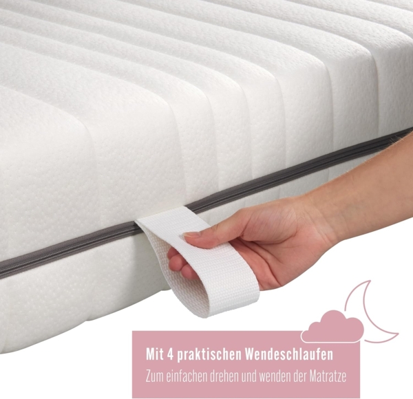 Matratzenheld Wellness Matratze | Made in Germany | Orthopädische 7-Zonen Kaltschaummatratze | produziert in Deutschland | Härtegrad 2 (H2) 0-80 kg | Öko-Tex Zertifiziert | Höhe 18cm | 180x200 cm Bild 4
