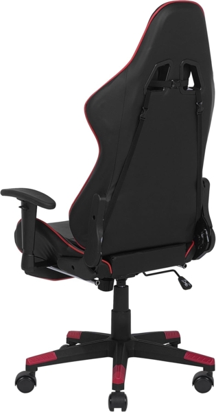 Bürostuhl schwarz / rot mit Fußstützen VICTORY Bild 5