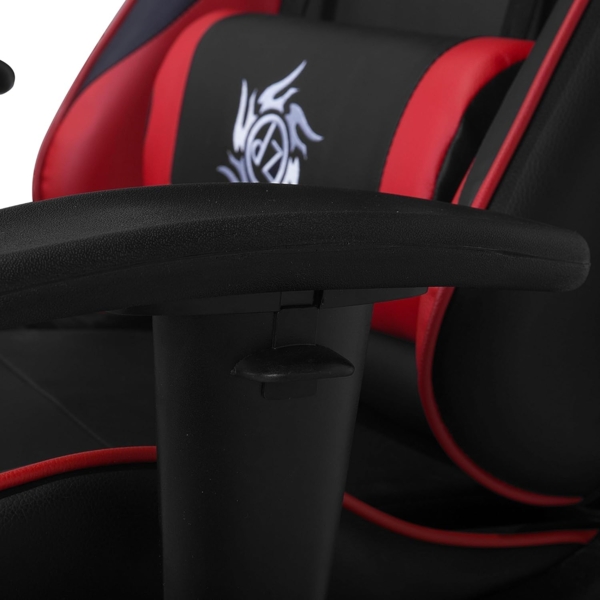 Bürostuhl schwarz / rot mit Fußstützen VICTORY Bild 8