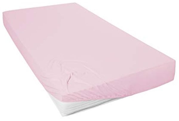 Vario Jersey-Spannbetttuch rosa, 100 x 200 cm