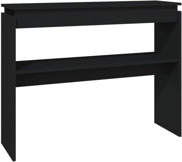 vidaXL Konsolentisch Schwarz 102x30x80 cm Holzwerkstoff 808324