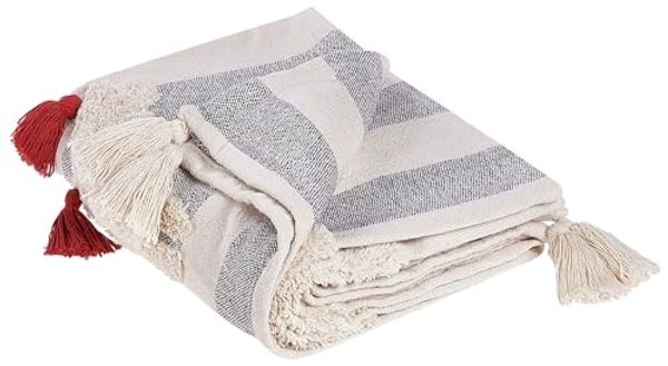 Kuscheldecke NAMTAR Baumwolle 125 x 150 cm Weiß