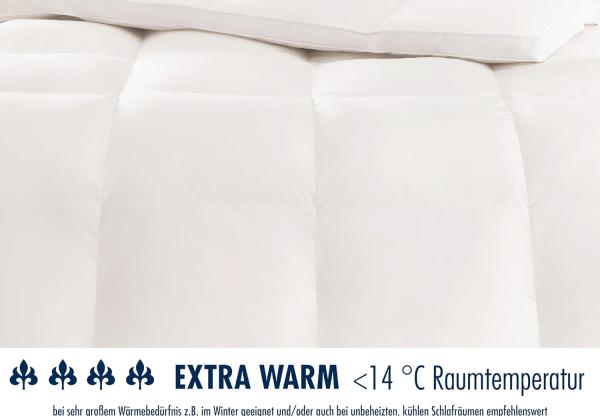 Irisette Daunendecke Nora extra warme Winterdecke, aus 100% Baumwolle 100% Daune mit Aufbewahrungstasche, 155x220 cm, weiß Bild 3