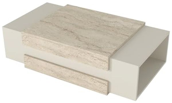 moebel17 Couchtisch Couchtisch Nora Beige Granit Optik Bild 4